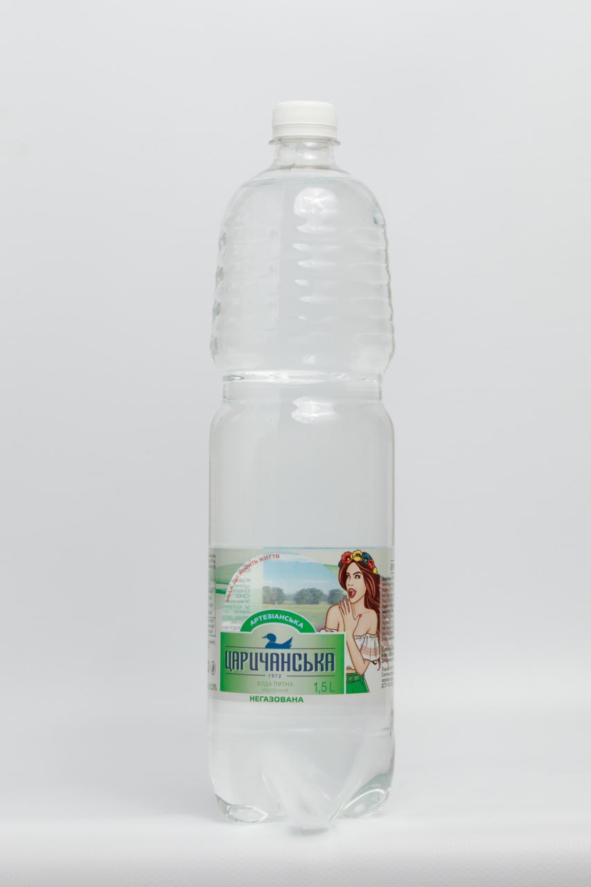 Вода питна артезіанська ЦАРИЧАНСЬКА негазована 1,5 л.